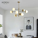 Modern golden glass magic bean chandelier for dining room