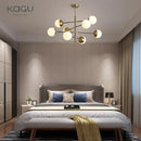 Modern golden glass magic bean chandelier for dining room