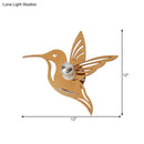 Modern golden hummingbird wall sconce – bedroom bedside lamp
