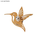 Modern golden hummingbird wall sconce – bedroom bedside lamp