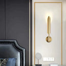 Modern golden inclined tube wall lamp for luxury living room bedroom