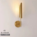Modern golden inclined tube wall lamp for luxury living room bedroom