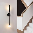 Modern golden inclined tube wall lamp for luxury living room bedroom