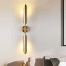 Modern golden inclined tube wall lamp for luxury living room bedroom