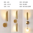 Modern golden inclined tube wall lamp living room sconce
