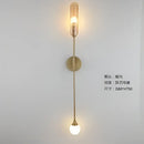 Modern golden inclined tube wall lamp living room sconce