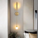 Modern golden inclined tube wall lamp living room sconce
