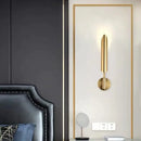 Modern golden inclined tube wall lamp living room sconce