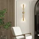 Modern golden inclined tube wall lamp living room sconce