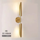 Modern golden inclined tube wall light living room sconce