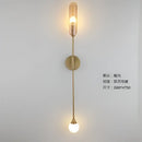 Modern golden inclined tube wall light living room sconce