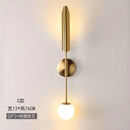 Modern golden inclined tube wall light living room sconce