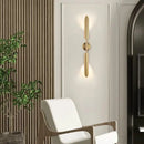 Modern golden inclined tube wall light living room sconce