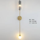 Modern golden inclined tube wall light living room sconce