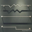 Modern golden iron ladder shelf towel rack bedroom garment display