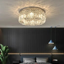 Modern golden led crystal ceiling lamp for living room