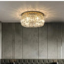 Modern golden led crystal ceiling lamp for living room