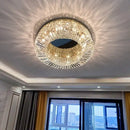 Modern golden led crystal ceiling lamp for living room