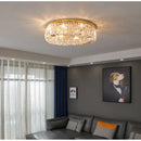 Modern golden led crystal ceiling lamp for living room