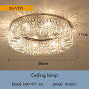 Modern golden led crystal ceiling lamp for living room