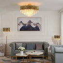 Modern golden led crystal ceiling light for luxury living room