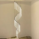 Modern golden led crystal chandelier living room staircase light