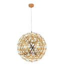 Modern golden led pendant light for kitchen wireframe chandelier
