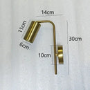 Modern golden led reading wall lamp bedroom minimalist spotlight