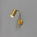 Modern golden led reading wall lamp bedroom minimalist spotlight