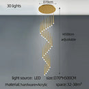 Modern golden led tapered chandelier for living room lighting