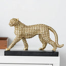 Modern golden leopard resin figurine living room decor