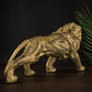 Modern golden lion king statue office decor