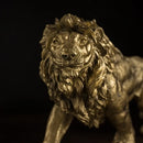 Modern golden lion king statue office decor