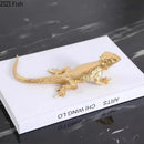 Modern golden lizard sculpture living room metal desk ornament