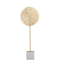 Modern golden lotus sculpture living room metal decor