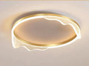Modern golden lustre ceiling lamp for bedroom warm led light