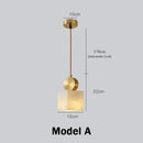 Modern golden luxury marble pendant lamp for dining room