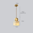 Modern golden luxury marble pendant lamp for dining room