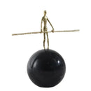 Modern golden metal abstract figure sculpture living room decor