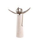 Modern golden metal abstract figure sculpture living room decor