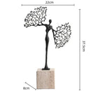 Modern golden metal abstract figure sculpture living room decor