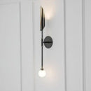 Modern golden metal glass wall lamp bedroom sconce spotlight