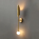 Modern golden metal glass wall lamp bedroom sconce spotlight