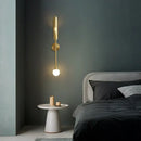 Modern golden metal glass wall lamp bedroom sconce spotlight