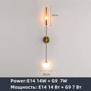 Modern golden metal led wall lamps for bedroom and living room decor