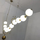 Modern golden necklace chandelier – dining room luxury glass light