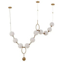 Modern golden necklace chandelier – dining room luxury glass light