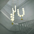 Modern golden necklace chandelier – dining room luxury glass light