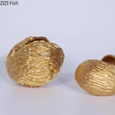 Modern golden nut shell ornaments desk decor for living room
