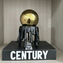 Modern golden octopus spherical ornament living room decor